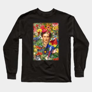 Freda with Parrot Long Sleeve T-Shirt